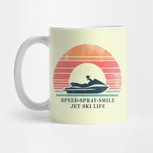 Retro Jet Ski Sunset - Watersports Enthusiast Tee Mug